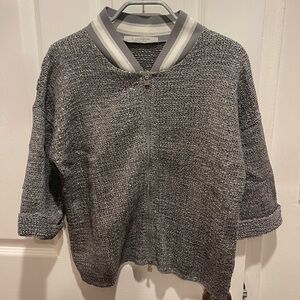 Women's Gray Zip-Up Jacket
